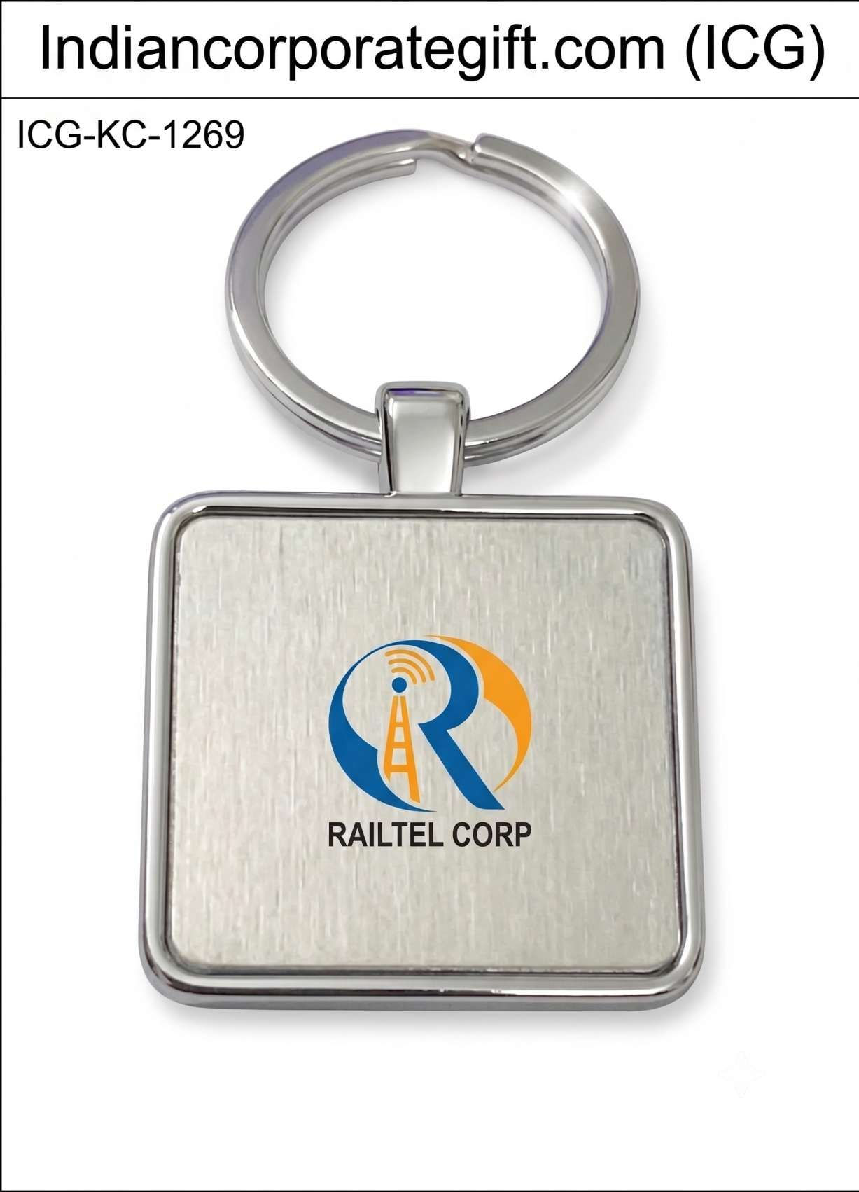Premium Square Metal Keychain ICG-KC-1269 at Factory Price in Hyderabad by ICG