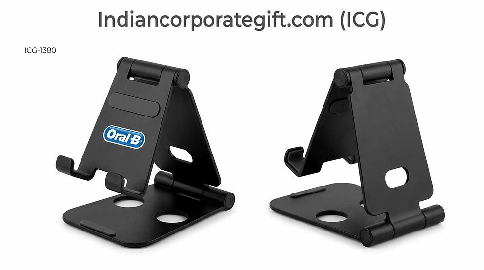 Adjustable Foldable Mobile Phone Stand ICG-1380 with Custom Logo Branding by ICG