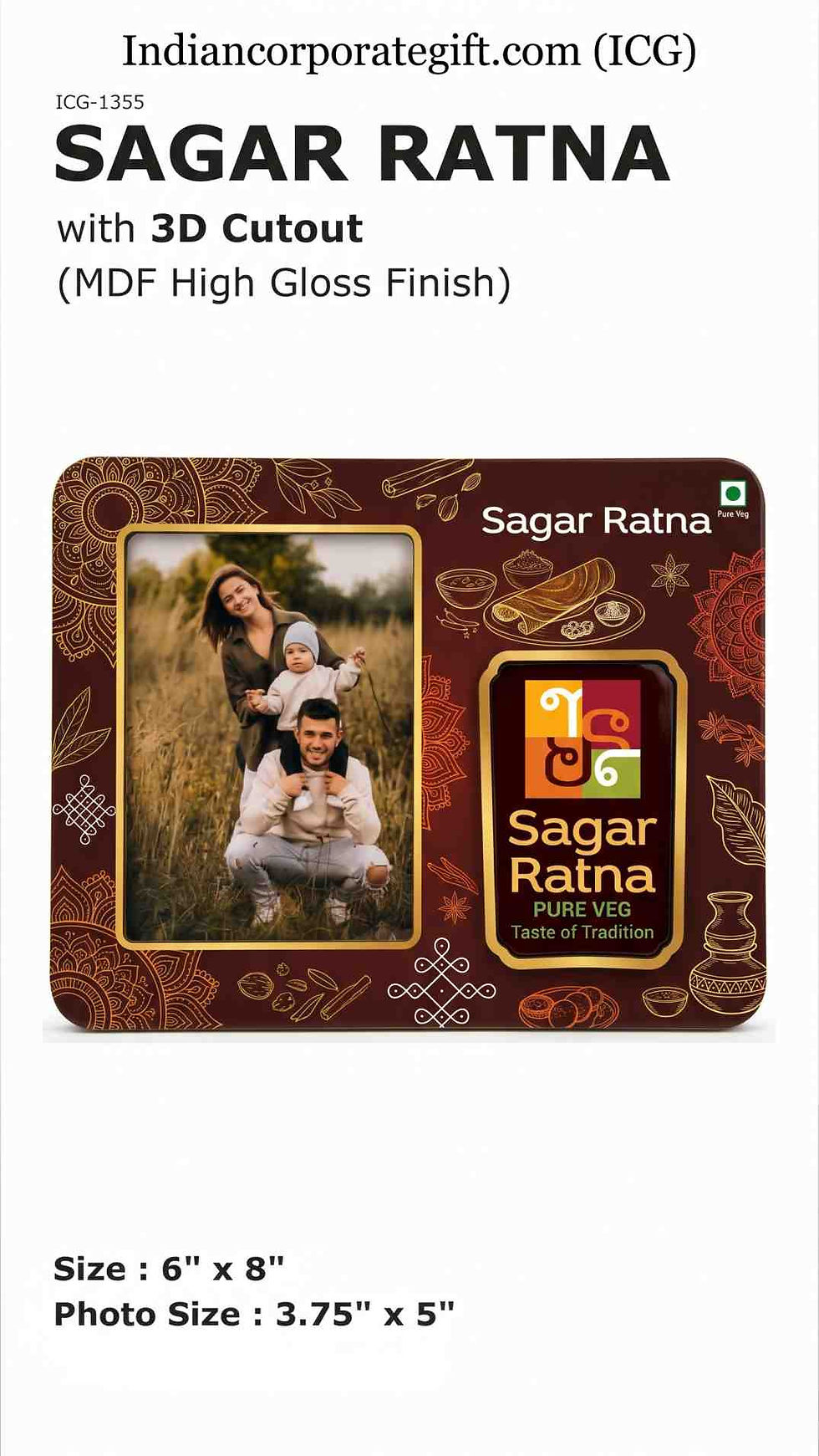 Personalized Photo Frame with 3D Cutout Manufacturer ICG-1355 by ICG