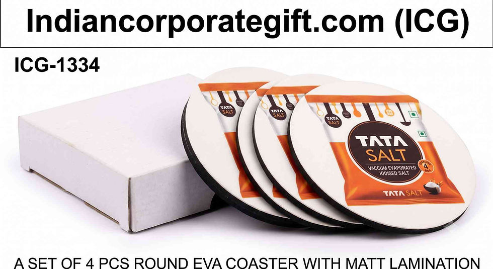 A Set of 4 Pcs Round EVA Coasters ICG-1334 at Competitive Rates Near Me - by Indian Corporate Gift (ICG)