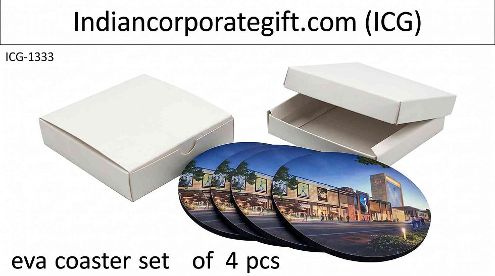 Set of 4 Pcs Round EVA Coaster ICG-1333 at Best Rates Near Me by ICG