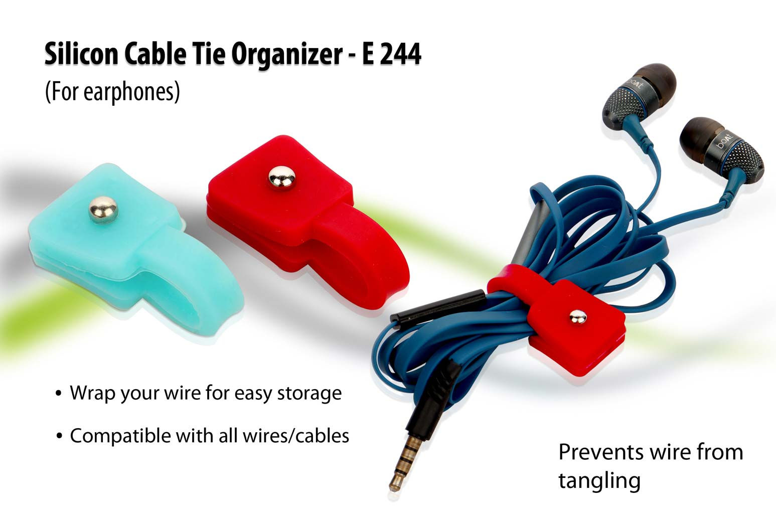 Cable tie organizer (silicon) E-244