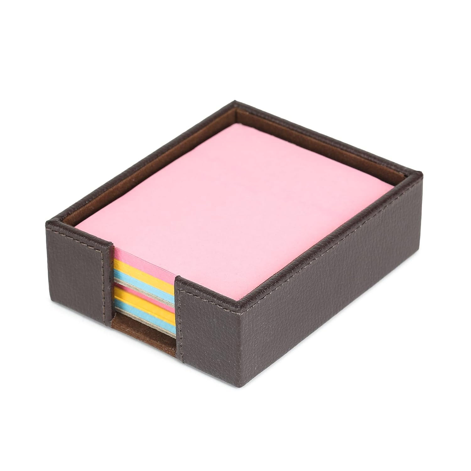 Vegan Compact Leather Desktop Memo Holder-20