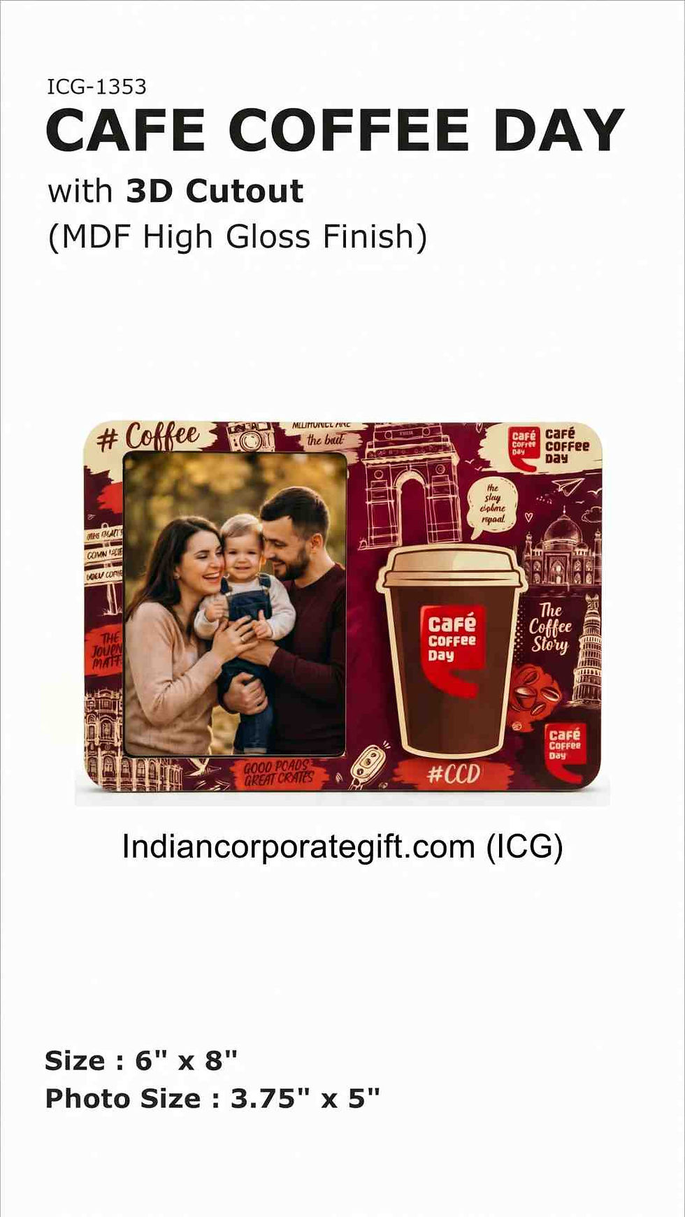 Customized MDF Photo Frame with 3D Cutout ICG-1353 at Low price in Delhi by ICG