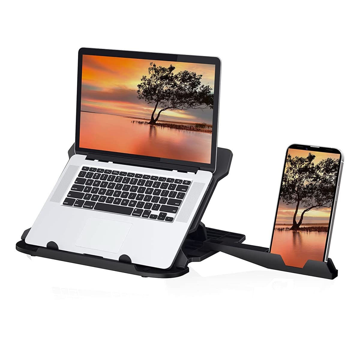 Portronics My Buddy Hexa 22 Laptop Stand with 360° Rotation Base, Mobile Stand