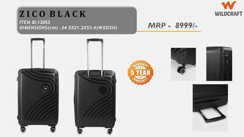 Wildcraft zico black Hard Trolley Bag | Corporate Gifts