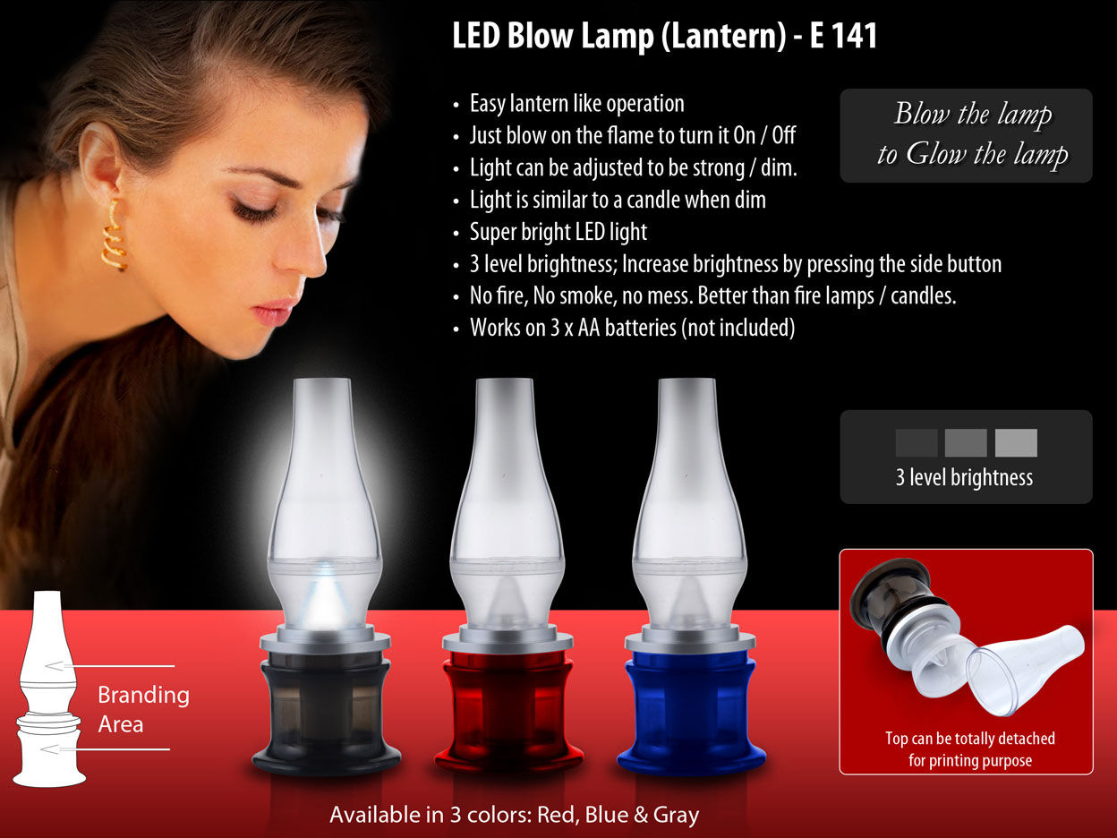 LED Blow lamp (Lantern) (with 3 step light) E-141