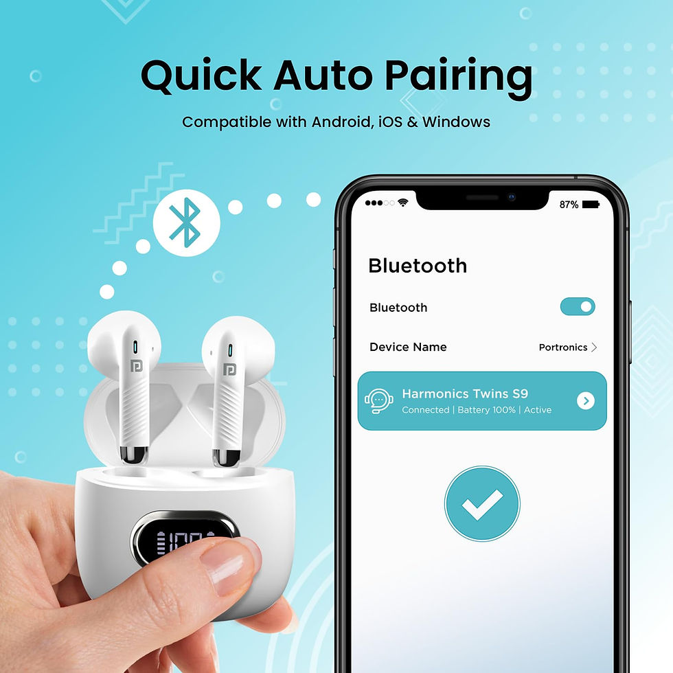 Miniatura: Portronics Harmonics Twins S9 True Wireless in Ear Earbuds