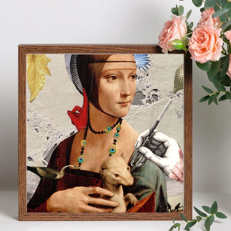 Miniature : La dame à l'hermine.