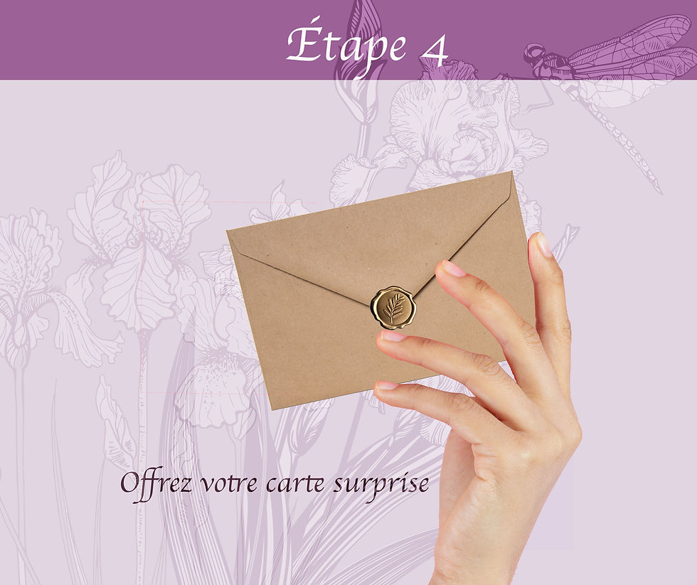 Miniature : Carte "Bon pour" - IRIS fleur de Février