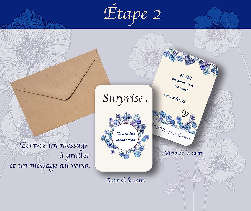 Miniature : Carte "Gratte-moi" -  ANÉMONE fleur de Mars