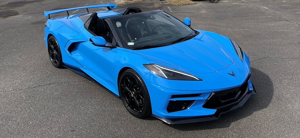 Thumbnail: Carbon Flash Metallic Front Splitter Blue Corvette