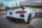 Thumbnail: 1VM Wingless Side Skirt on Corvette Rear View