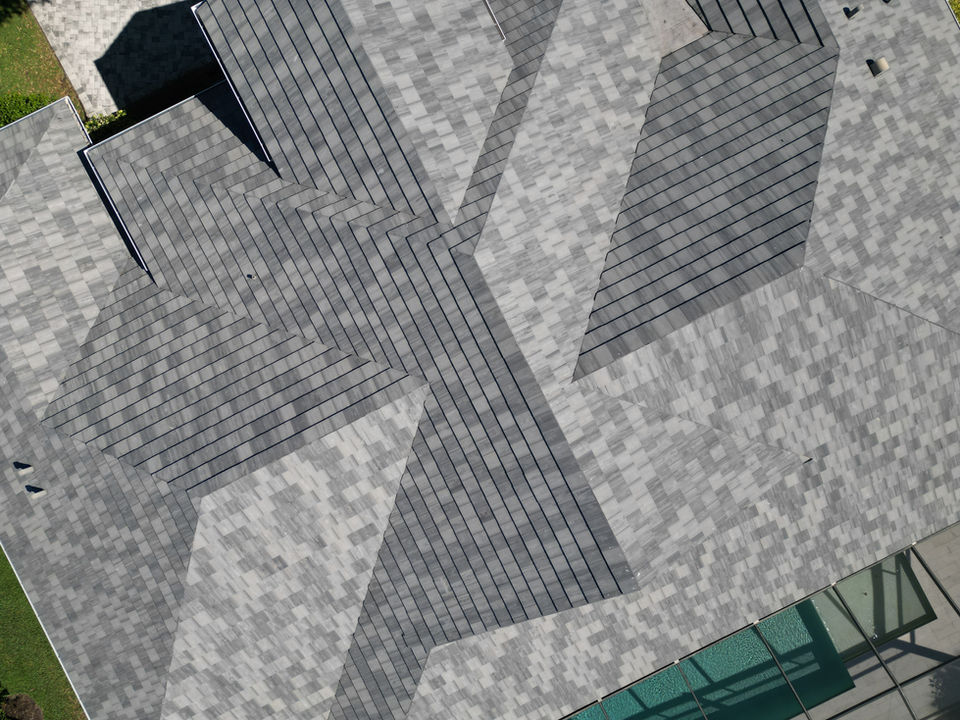 Close-up of tile roof installation detail in Naples, FL
