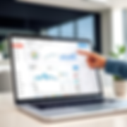 Google Ads dashboard displayed on laptop