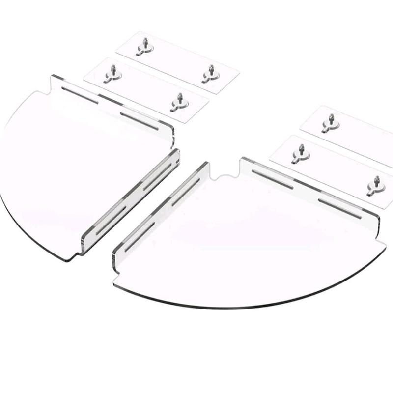 Thumbnail: 2 Pack No Drill Corner Shower Caddy Shelves - Glass, for Bathroom Storage