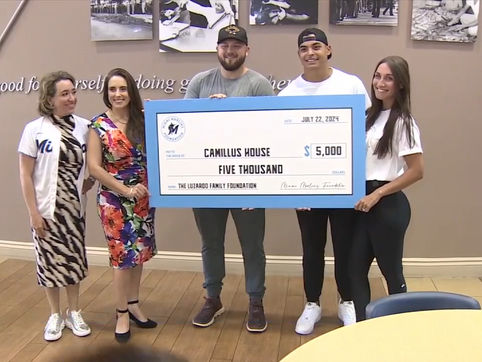 Miami Marlins give $5K check to Camillus House to support organization’s mission