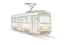 Straßenbahn Zeichnung