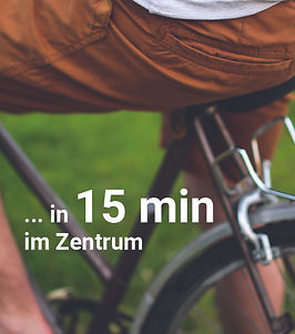 Symboldbild Zeitdauer bis in die Stadt mit dem Rad