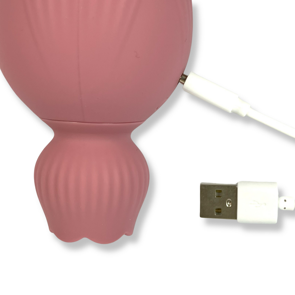 Thumbnail: Rose – Clitoral suction vibrator with licking action in a rosebud design made from soft, body-safe silicone.