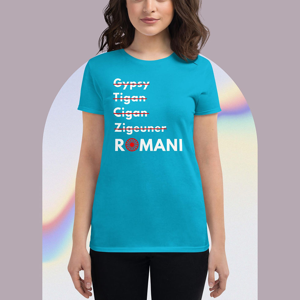 Thumbnail: Don't Say Gypsy women's fitted t-shirt