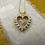 Thumbnail: Vintage Romantic 14k Yellow Gold Diamond Heart Pendant Necklace 1.57 cttw 22"