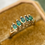 Thumbnail: Graduated Marquise Cut Emerald Band in 14k Yellow Gold