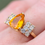 Thumbnail: Citrine and Diamond Ring in 14k Yellow Gold