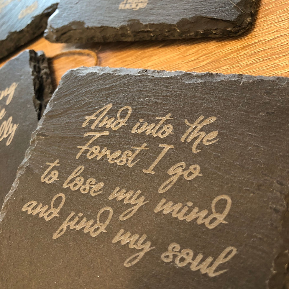 Thumbnail: Headfudge 'Forest Quotes' Slate Coasters