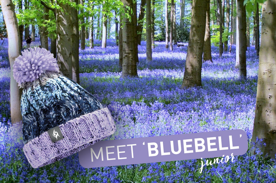 Thumbnail: Kids Chunky Fur-lined Pom-Pom Beanie - BLUEBELL (KD03)