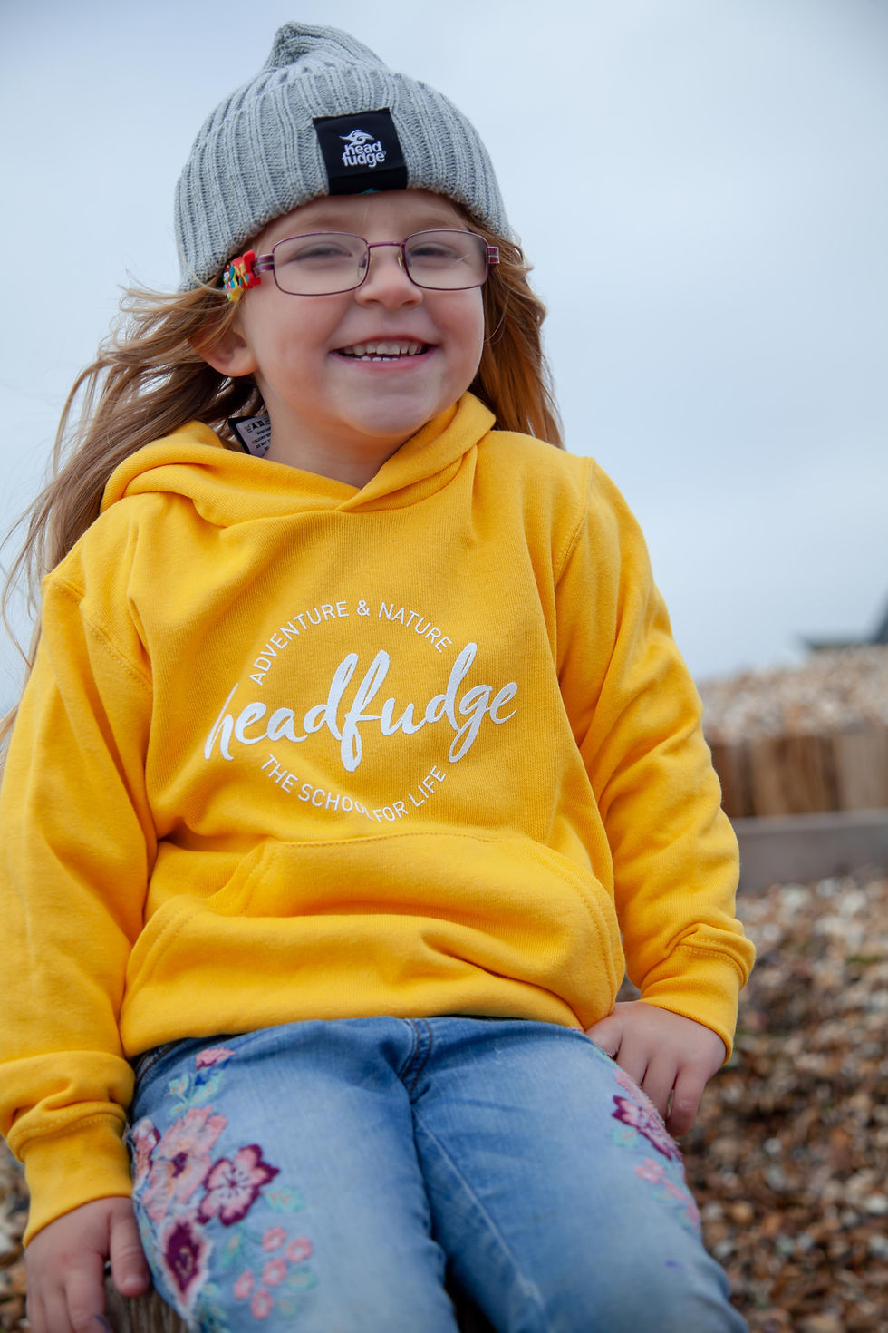 Thumbnail: Kids Unisex 'Adventure & Nature' Hoodie - Sunflower (KD01)