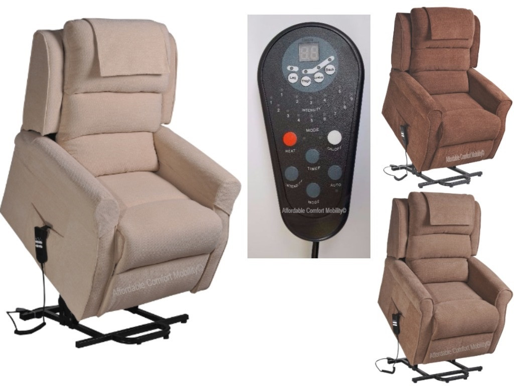 Dual Motor Riser Recliner With Heat & Massage