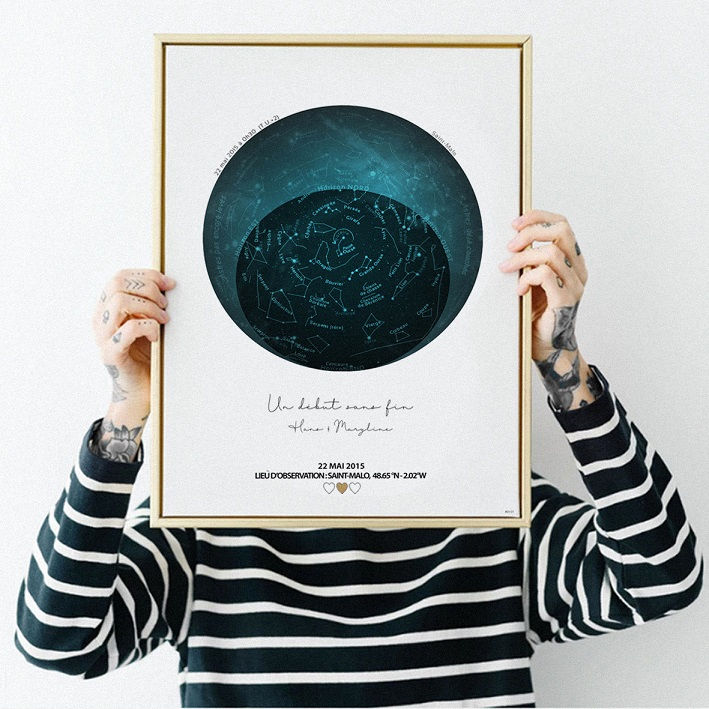 Miniature : affiche personnalisée carte du ciel
