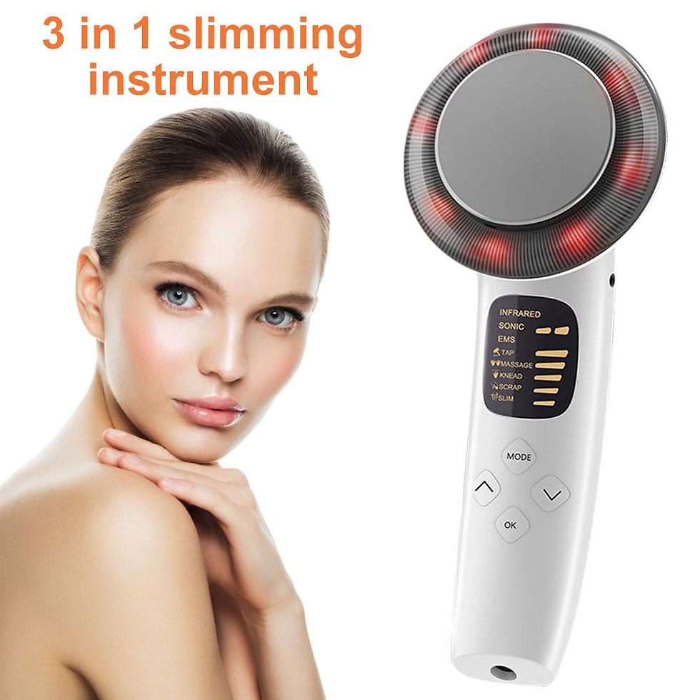 Miniatura: 3-in-1 Ultrasonic EMS Beauty Device with LED Light