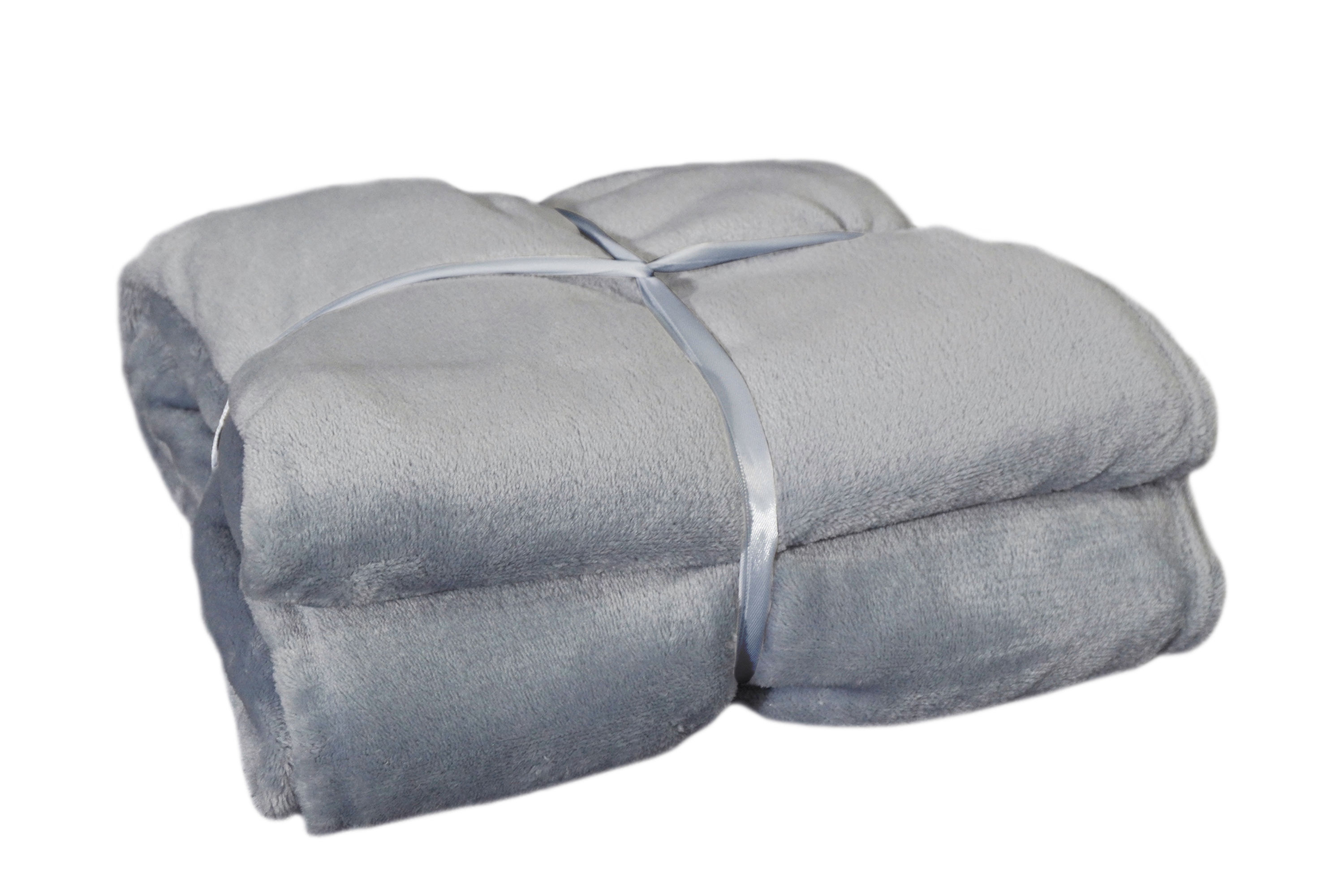 Kuscheldecke Fleece KETTY 130 x 170 cm hellgrau