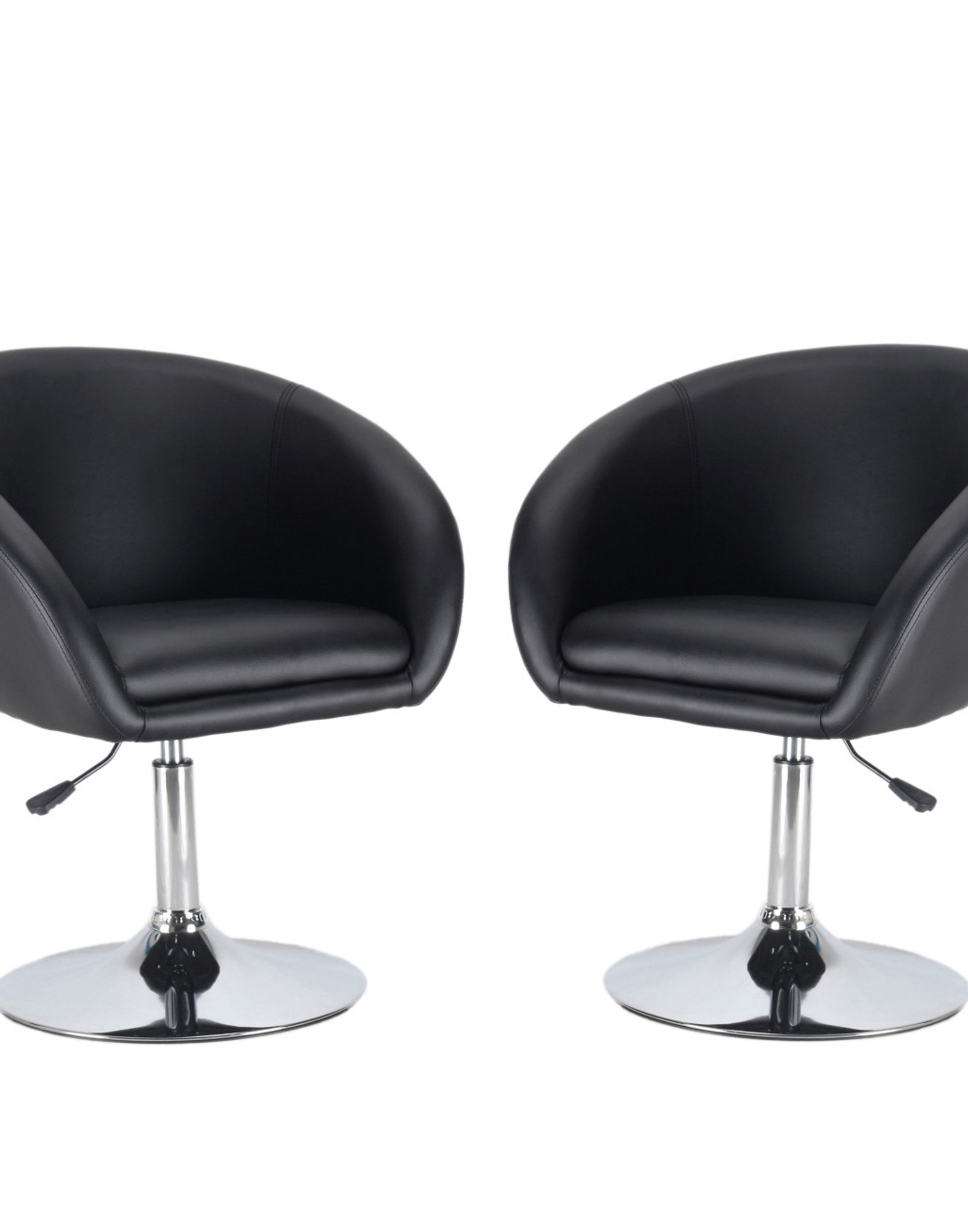 Clubsessel 2er Set schwarz