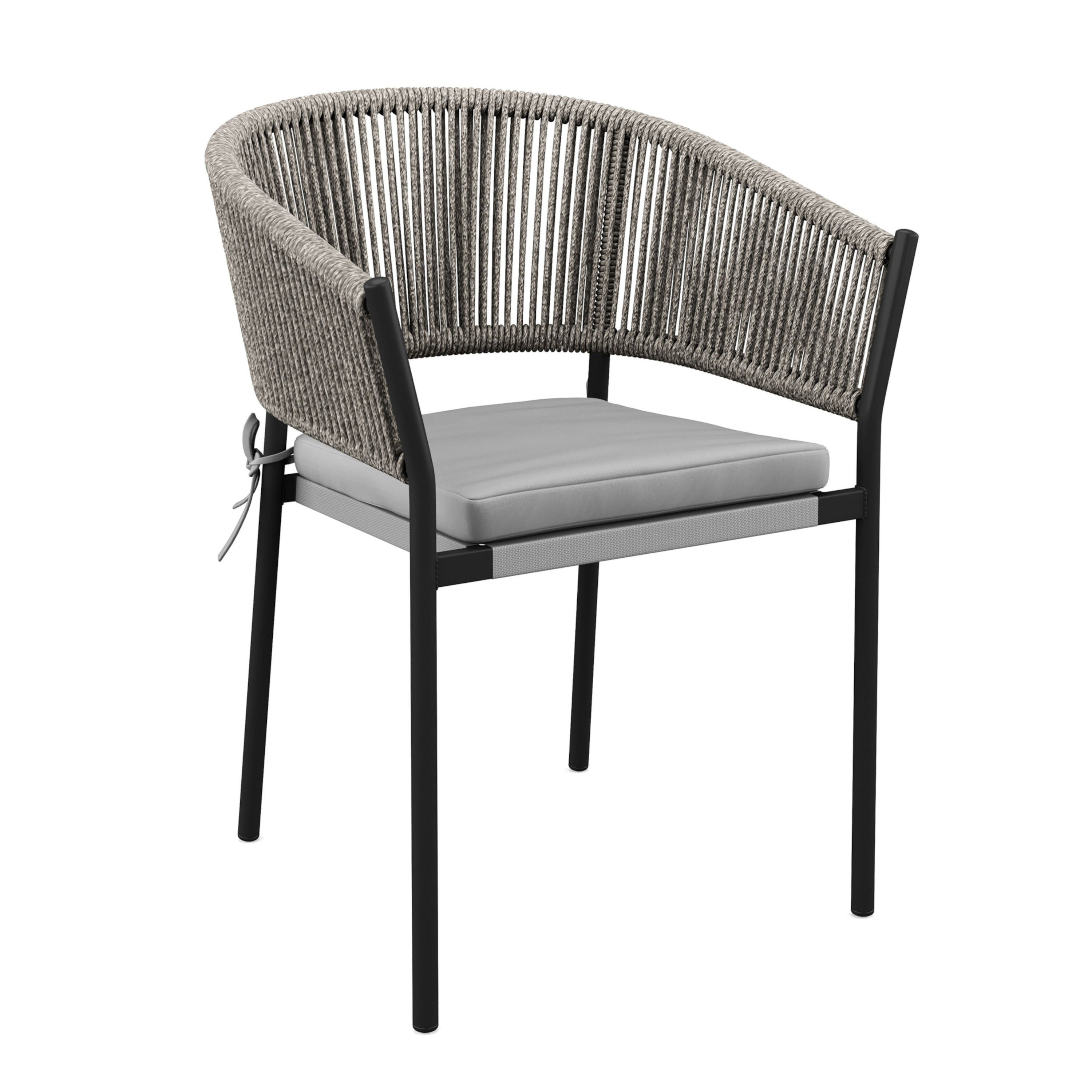 Gartenstuhl HVAR grau/schwarz