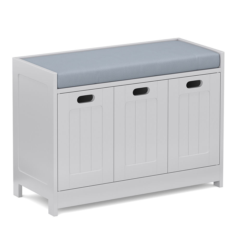 Sitzbank mit Stauraum 90 x 35 x 45 cm grau
