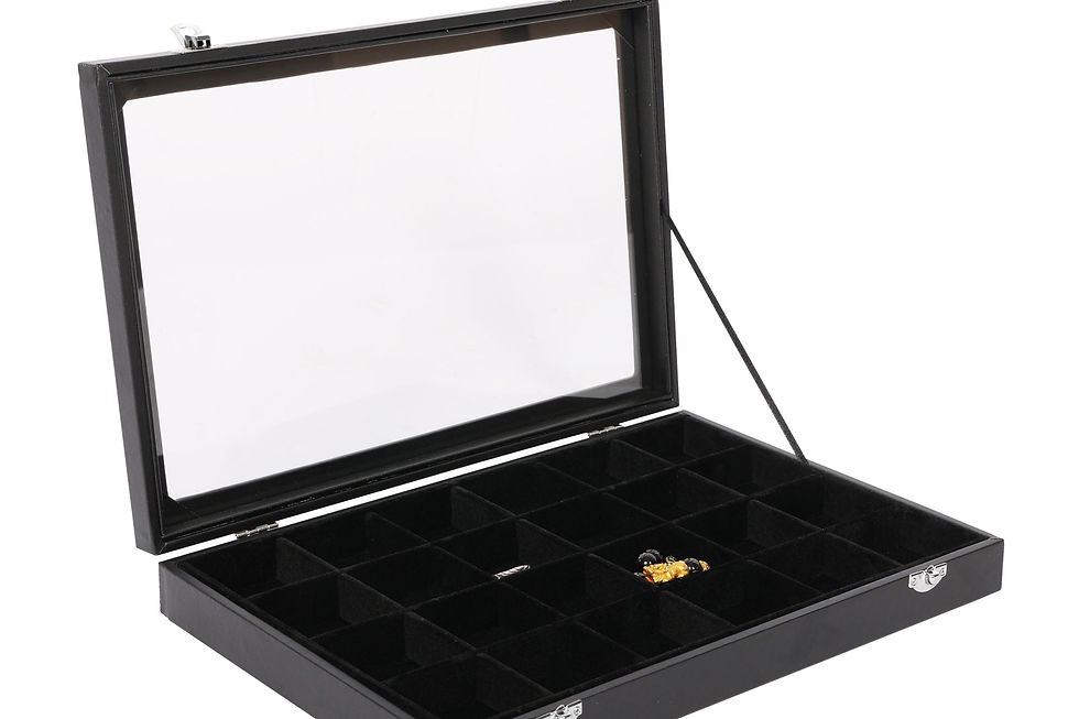 Schmuckkästchen 24 Fächer schwarz