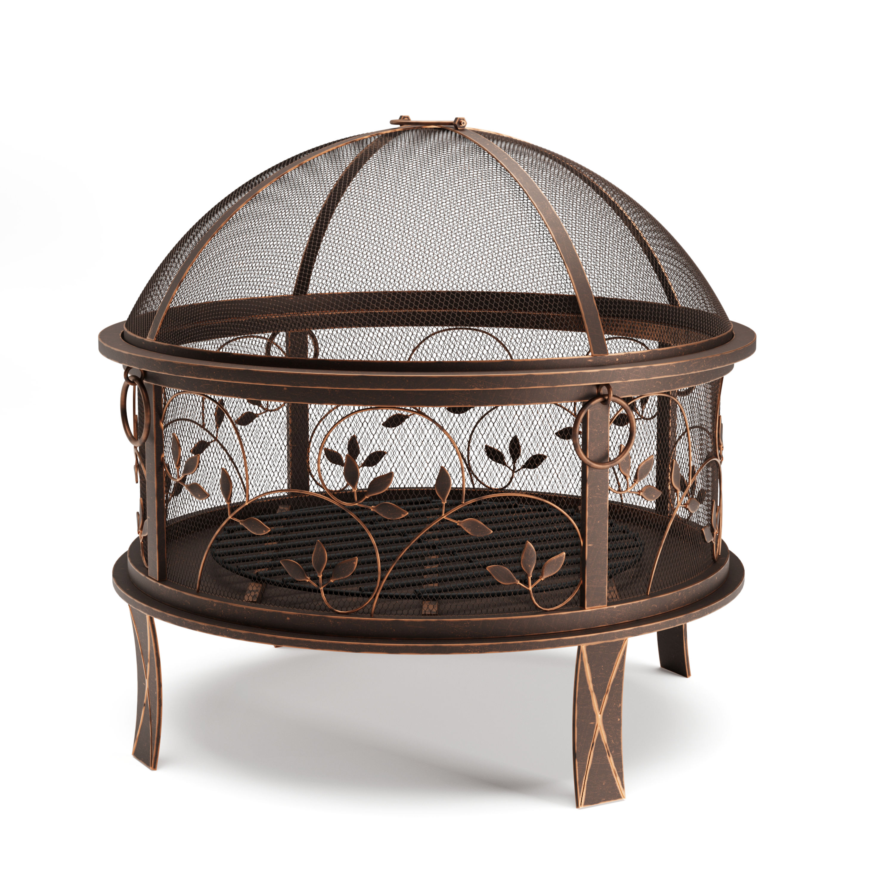 Feuerkorb ANTIK mit Funkenschutz 70 cm