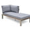 Miniaturbild: Lounger Gartenliege PORTOFINO grau