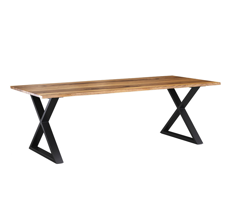 Esstisch Holz ACACIA X-Fuss 200 x 90 cm