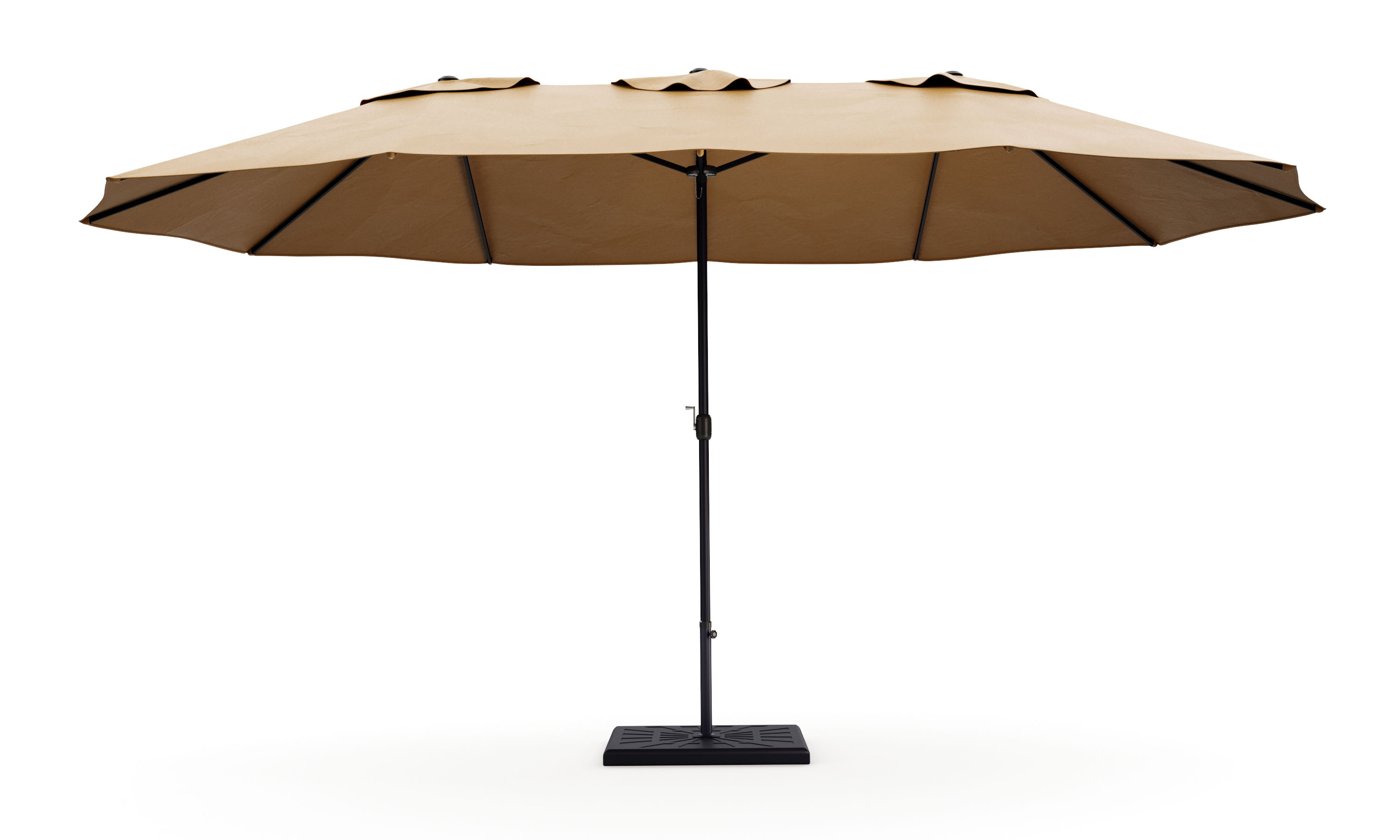 Doppel-Sonnenschirm SOLI 460 x 270 cm braun