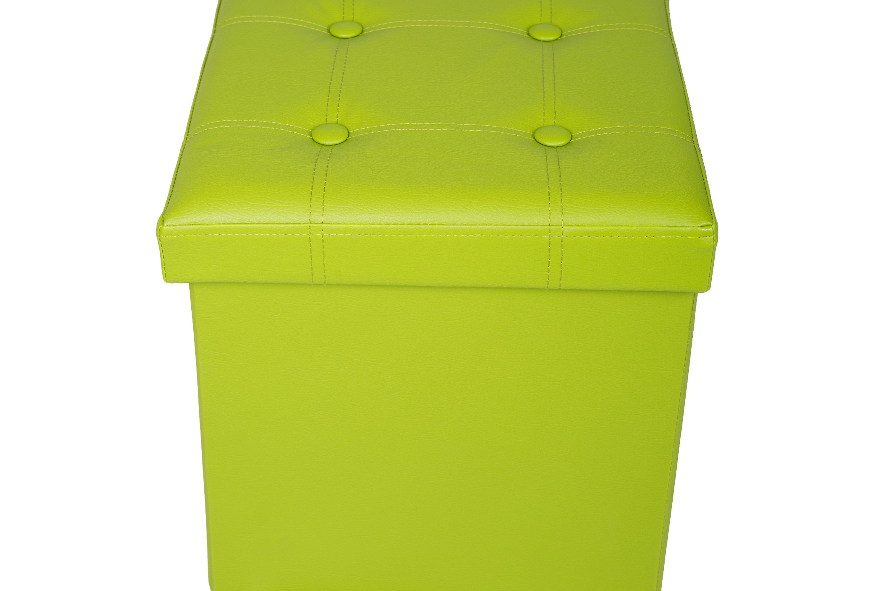 Sitzwürfel Leder BEN grün