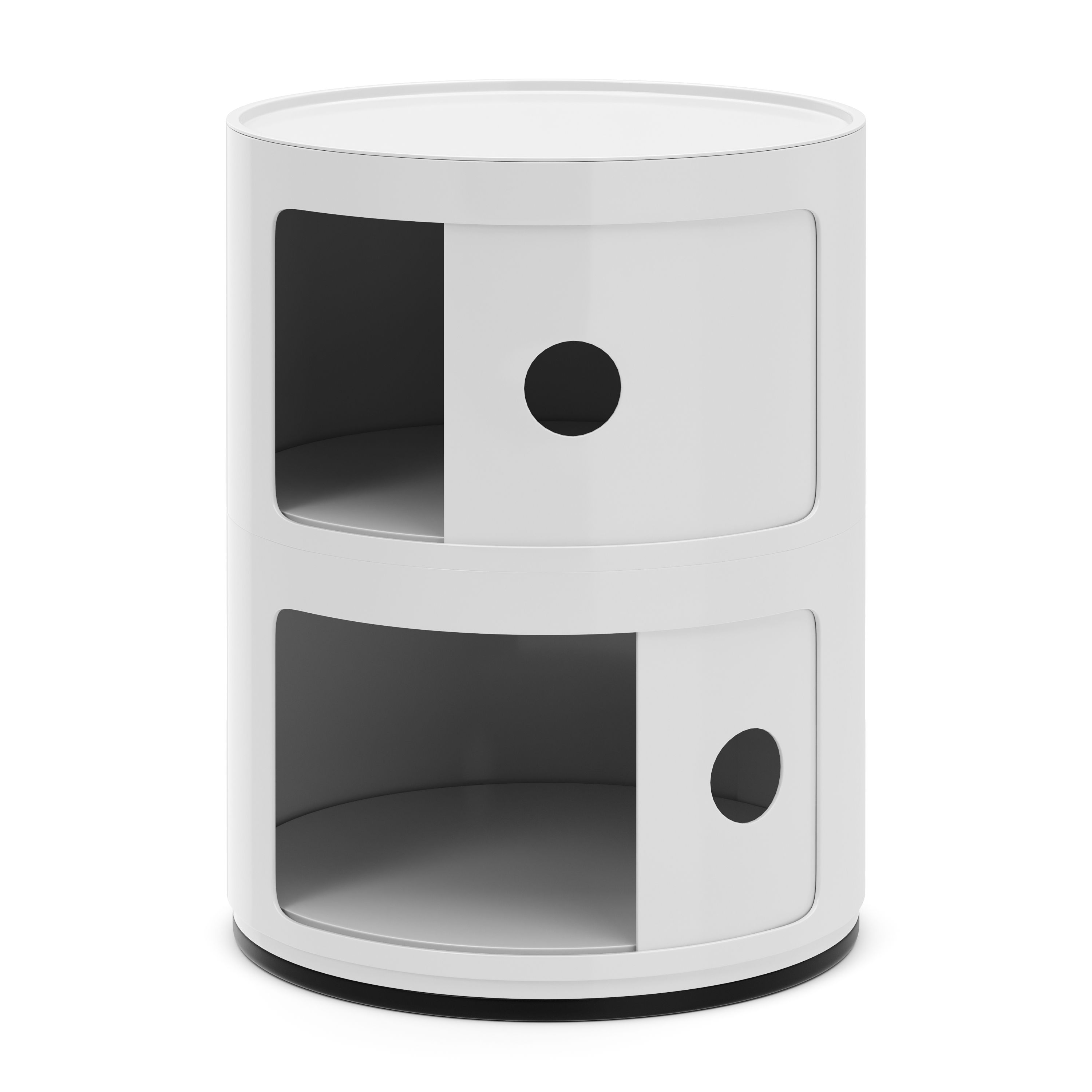 Beistelltisch VLADIK rund mit Stauraum 32 x 39 cm weiss