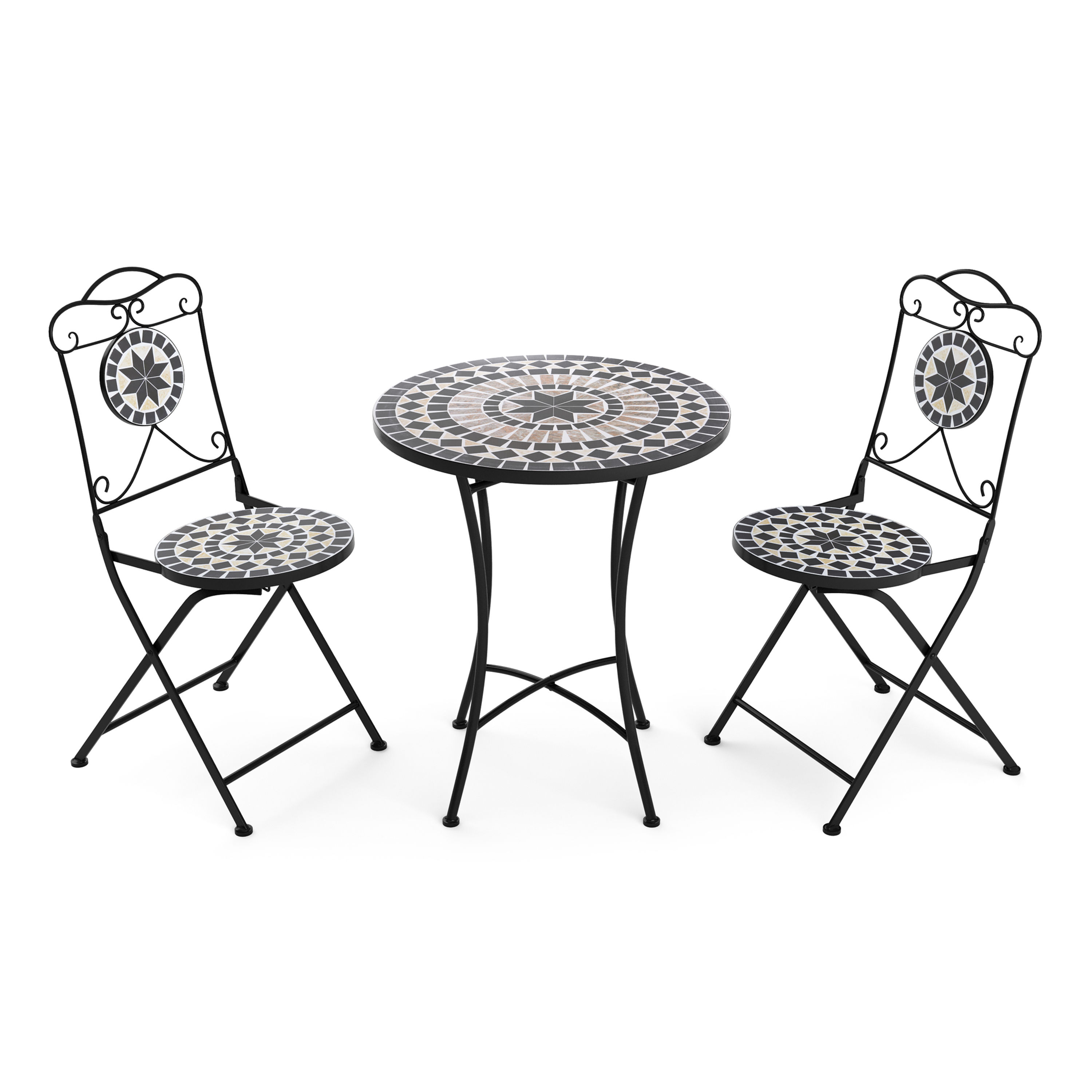 Bistroset MOSAIK 3-teilig schwarz