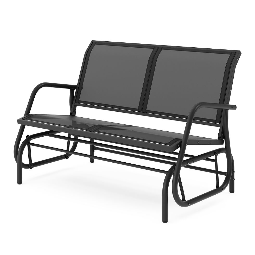 Gartenbank Schaukelbank PROMETEUS 120 cm schwarz