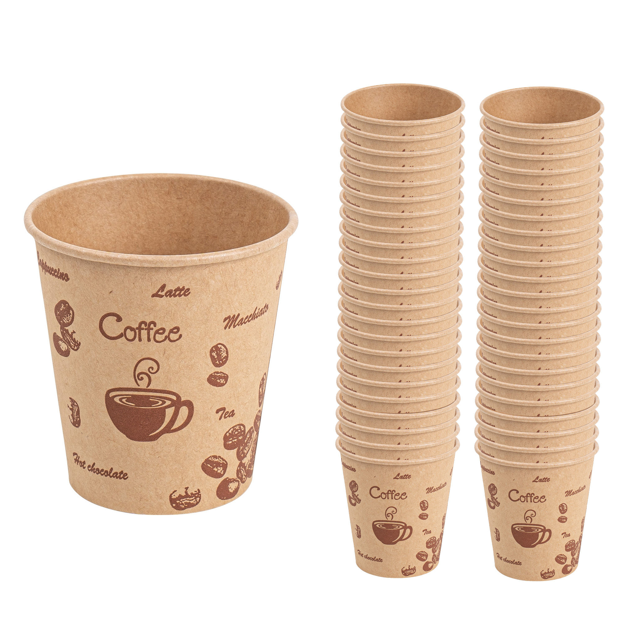 Einwegbecher 200 ml 1000 Stk. braun