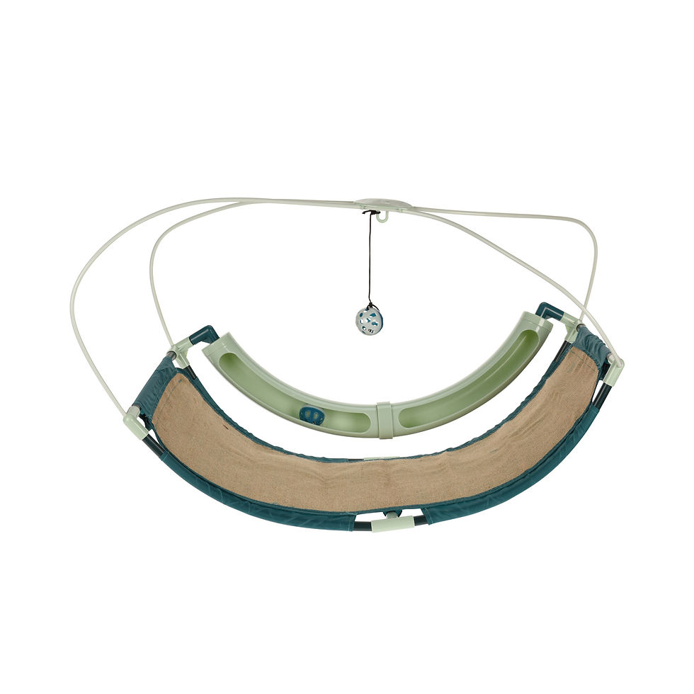 Katzenspielzeug Jutebrett mit Spielball