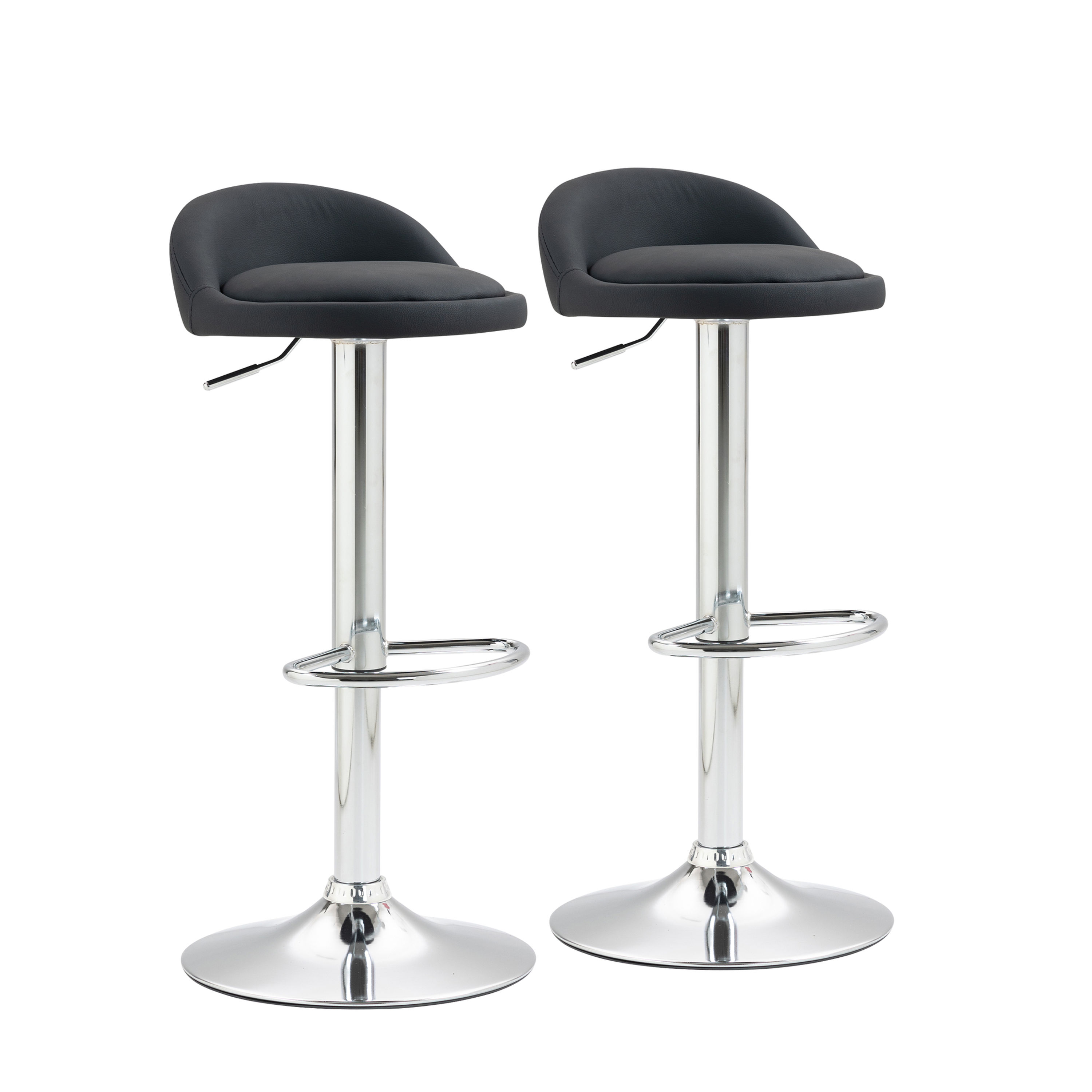 Barhocker LISA 2er Set schwarz